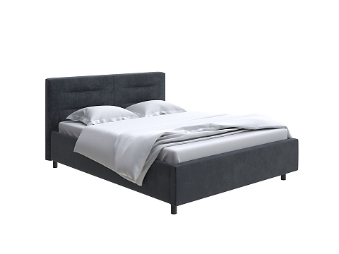 Кровать 160 на 200 Nuvola-8 NEW - Кровать в лаконичном стиле с горизонтальной отстрочкой  в изголовье