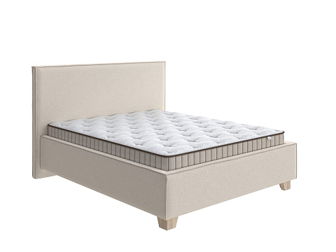Кровать 200х220 Hygge Simple - Мягкая кровать с ножками из массива березы и объемным изголовьем