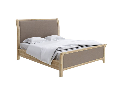 Большая двуспальная кровать Dublin - Уютная кровать со встроенным основанием из массива сосны с мягкими элементами.