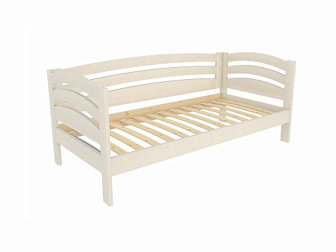 Кровать в стиле минимализм Веста софа-R - Детская кровать из массива с боковыми спинками.