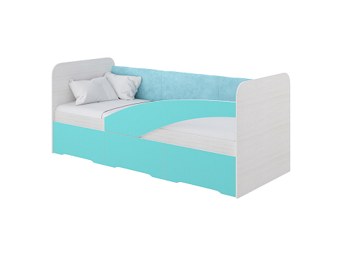 Кровать в стиле минимализм Child - Детская кровать из ЛДСП со встроенным основанием и 3 выкатными ящиками