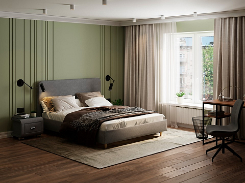 Зеленая кровать Mia - Стильная кровать со встроенным основанием