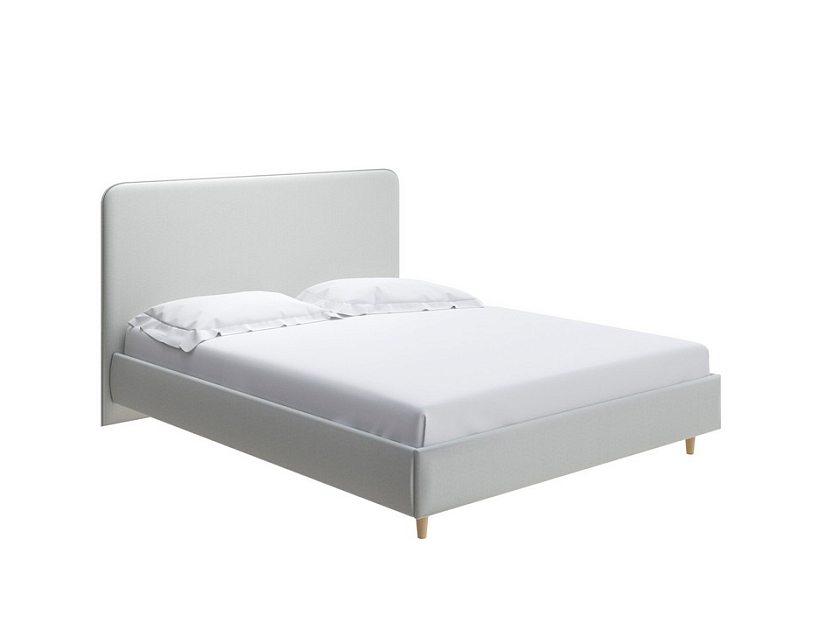Кровать Mia 180x200 Ткань: Рогожка Тетра Яблоко - Стильная кровать со встроенным основанием