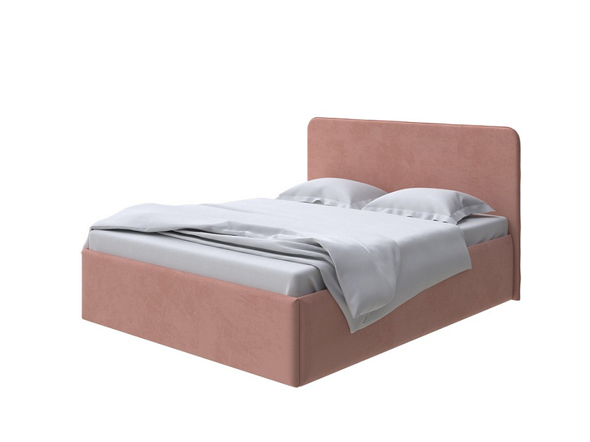 Кровать Mia 140x200 Ткань: Велюр Ultra Амаретто - Стильная кровать со встроенным основанием