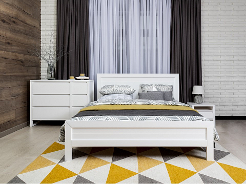 Белая кровать Toronto - Стильная кровать из массива со встроенным основанием