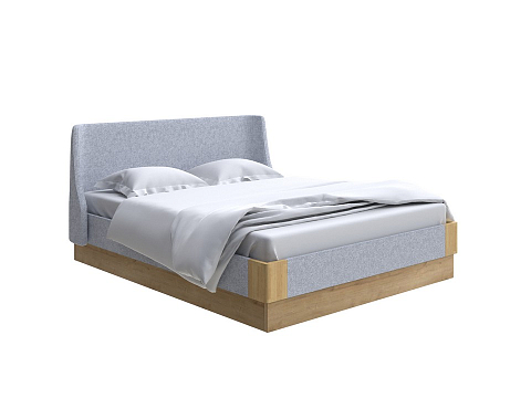 Серая кровать Lagom Side Soft с подъемным механизмом - Кровать со встроенным ПМ механизмом. 