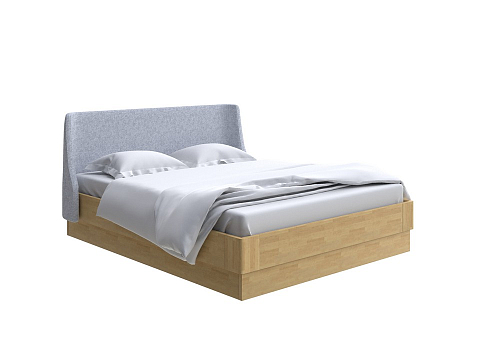 Серая кровать Lagom Side Wood с подъемным механизмом - Кровать со встроенным ПМ механизмом. 