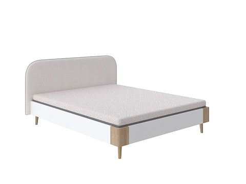 Кровать полуторная Lagom Plane Chips - Оригинальная кровать без встроенного основания из ЛДСП с мягкими элементами.
