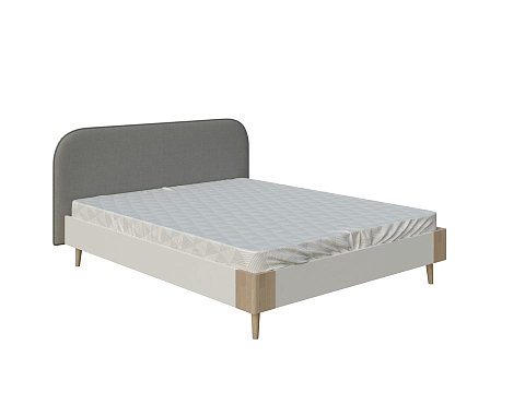 Зеленая кровать Lagom Plane Chips - Оригинальная кровать без встроенного основания из ЛДСП с мягкими элементами.