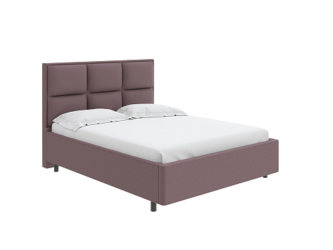 Кровать с высоким изголовьем Malina - Изящная кровать без встроенного основания из массива сосны с мягкими элементами.