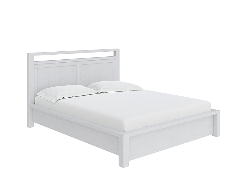 Кровать Fiord с подъемным механизмом 180x200 Массив (сосна) Белая эмаль - Кровать из массива с подъемным механизмом