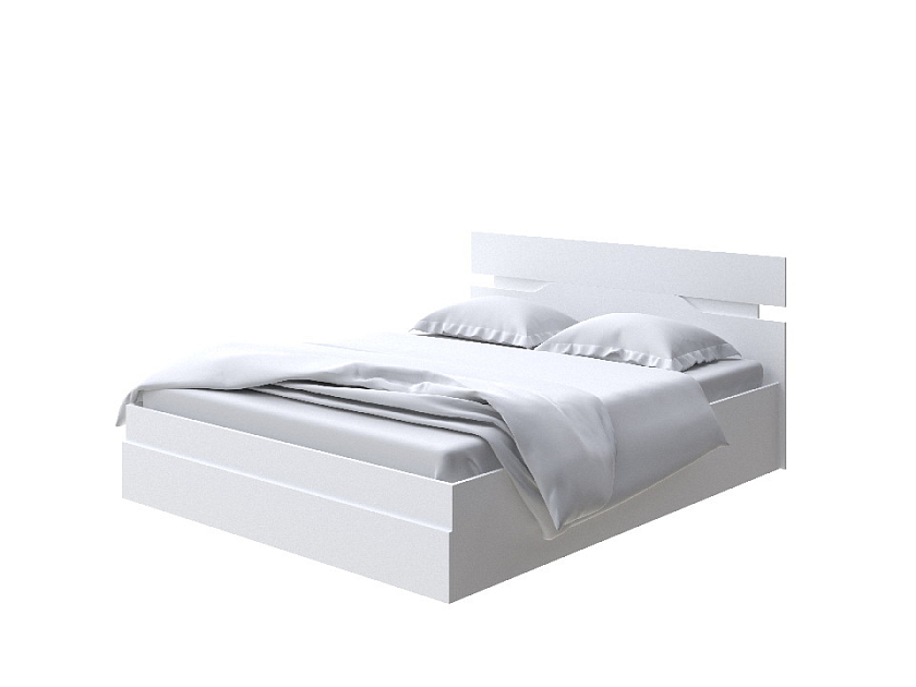 Кровать Milton с подъемным механизмом 120x200 ЛДСП Белый - Современная кровать с подъемным механизмом.