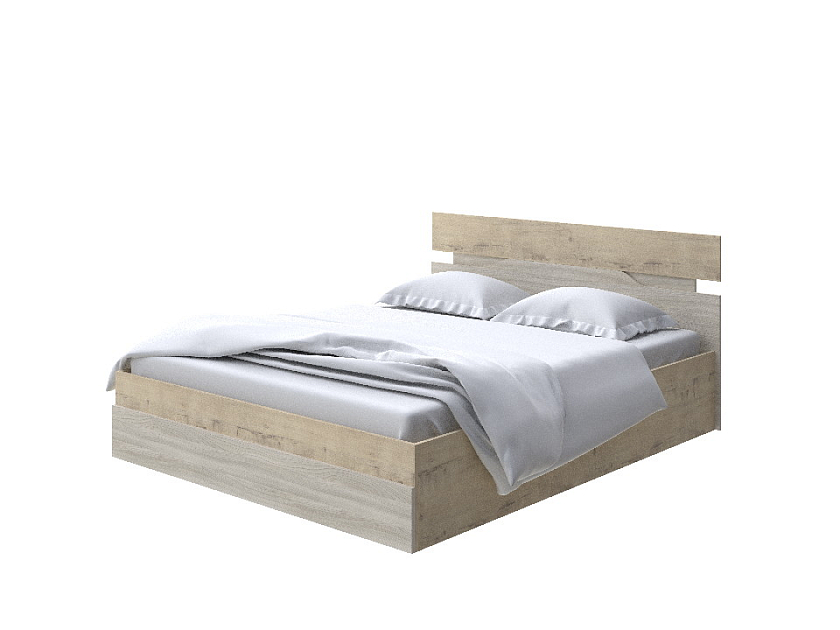 Кровать Milton с подъемным механизмом 80x190 ЛДСП Бунратти/Ясень Шимо Светлый - Современная кровать с подъемным механизмом.
