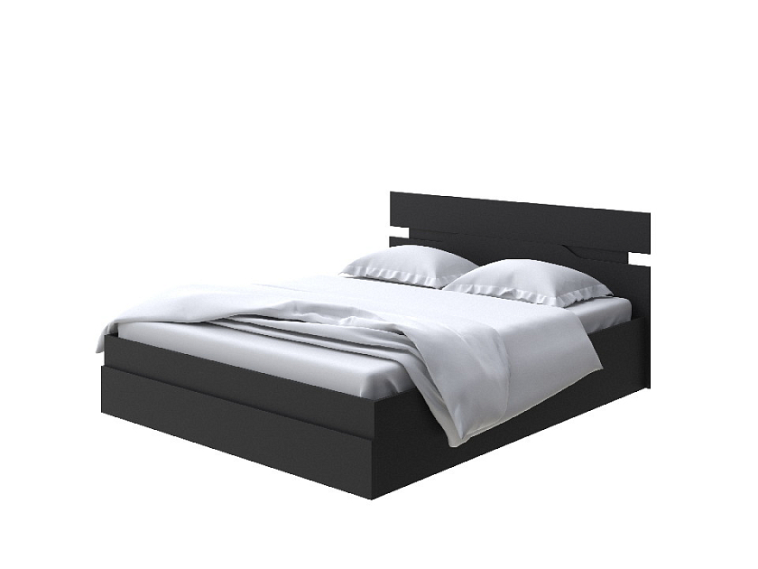 Кровать Milton с подъемным механизмом 160x190 ЛДСП Черный - Современная кровать с подъемным механизмом.
