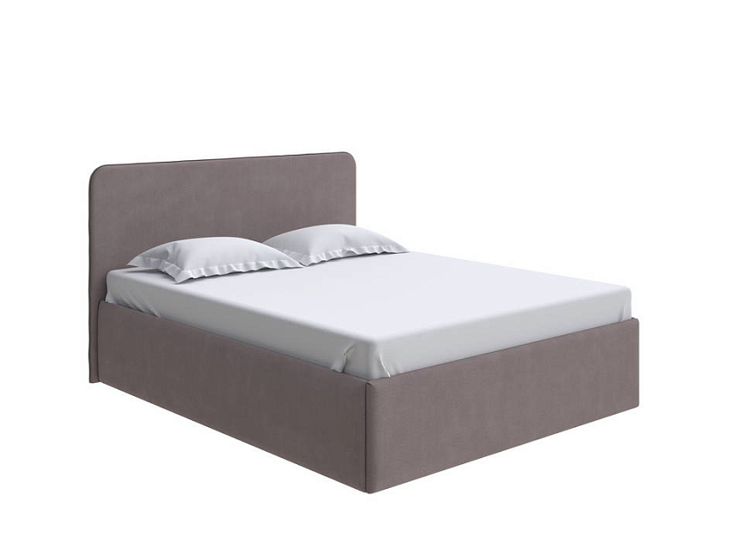 Кровать Mia с подъемным механизмом 140x200 Ткань: Велюр Casa Лунный - Стильная кровать с подъемным механизмом