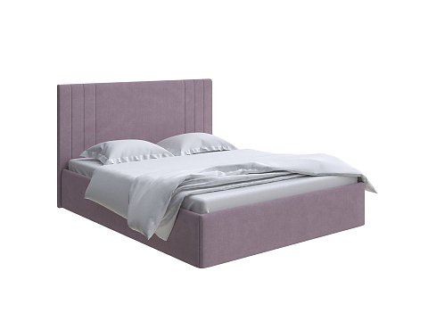 Фиолетовая кровать Liberty - Аккуратная мягкая кровать в обивке из мебельной ткани