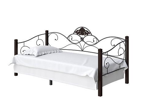 Двуспальная кровать Garda 2R-Софа - Кровать-софа из массива березы с фигурной металлической решеткой. 