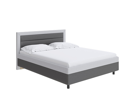 Двуспальная кровать Next Life 2 - Cтильная модель в стиле минимализм с горизонтальными строчками