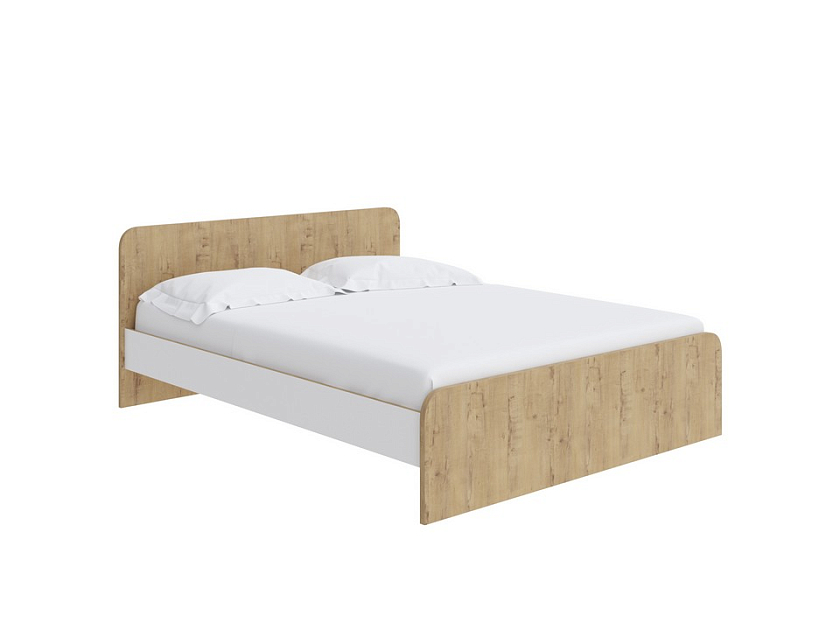Кровать Way Plus 160x190 ЛДСП Бунратти/Белый Жемчуг - Кровать в современном дизайне в Эко стиле.