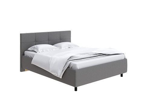 Кожаная кровать Next Life 1 - Современная кровать в стиле минимализм с декоративной строчкой