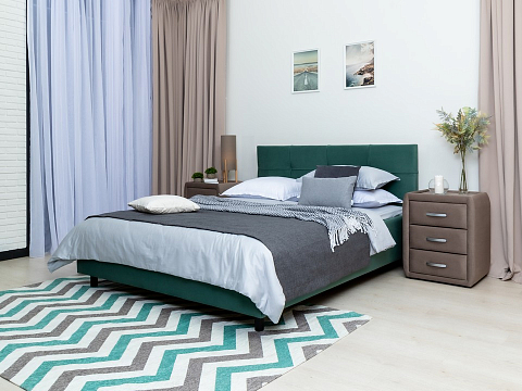 Кровать из экокожи Next Life 1 - Современная кровать в стиле минимализм с декоративной строчкой