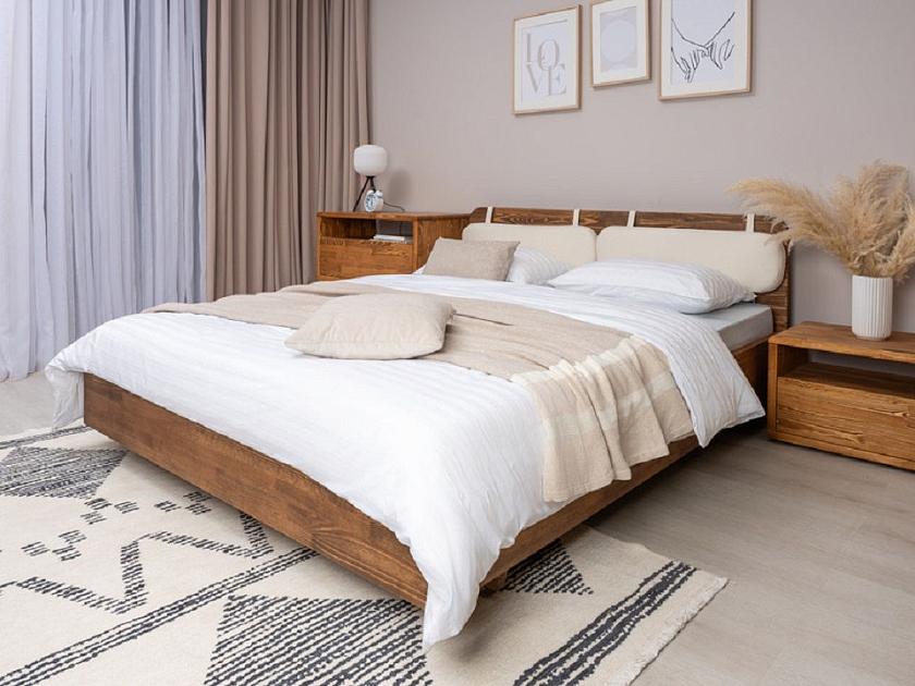 Кровать Minima 80x190 Массив (сосна) Масло-воск Антик - Кровать из массива с округленным изголовьем. 