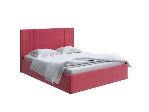 Красная кровать Liberty с подъемным механизмом - Аккуратная мягкая кровать с бельевым ящиком