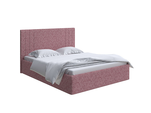 Розовая кровать Liberty с подъемным механизмом - Аккуратная мягкая кровать с бельевым ящиком
