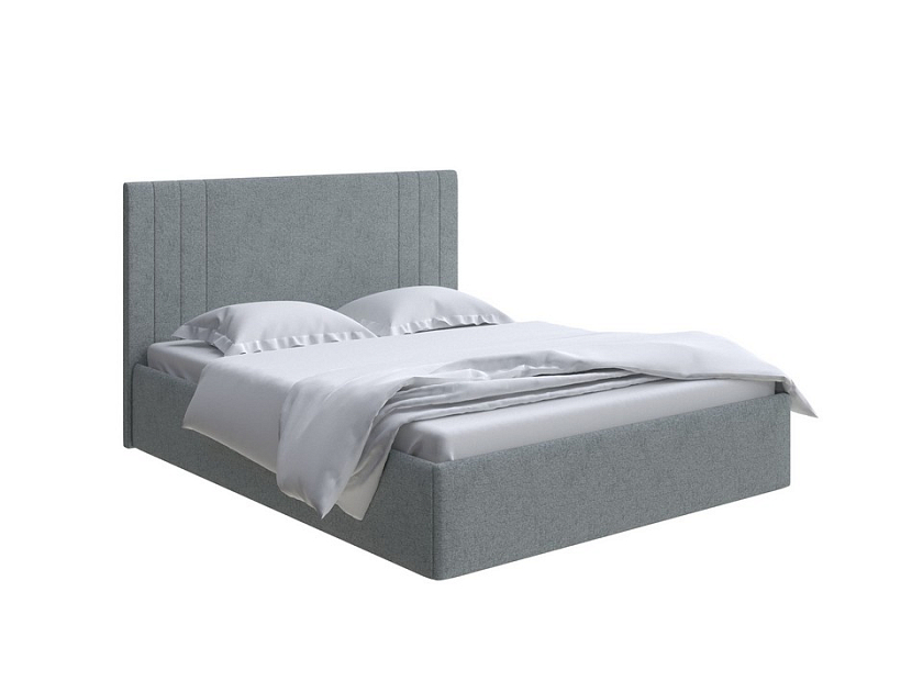 Кровать Liberty с подъемным механизмом 160x190 Ткань: Жаккард Tesla Графит - Аккуратная мягкая кровать с бельевым ящиком