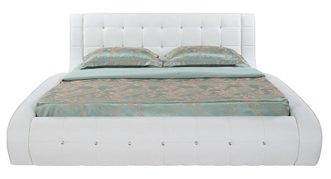 Кожаная кровать Nuvola-1 - Кровать футуристичного дизайна из экокожи класса «Люкс».
