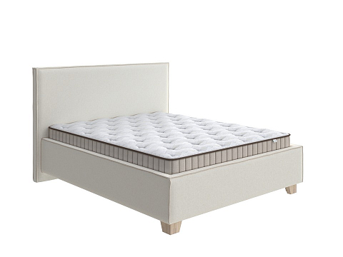 Кровать 160х190 Hygge Simple - Мягкая кровать с ножками из массива березы и объемным изголовьем