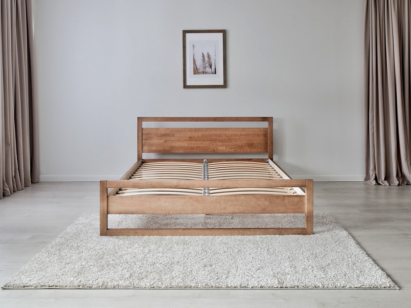 Кровать Kvebek - Элегантная кровать из массива дерева с основанием