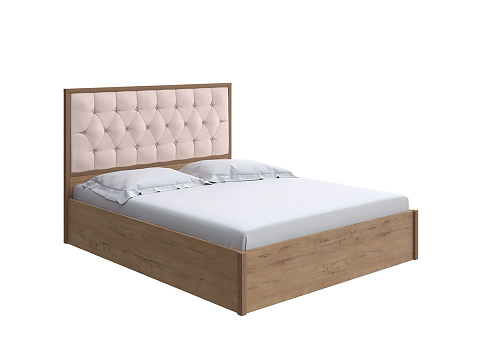 Розовая кровать Vester Lite с подъемным механизмом - Современная кровать с подъемным механизмом