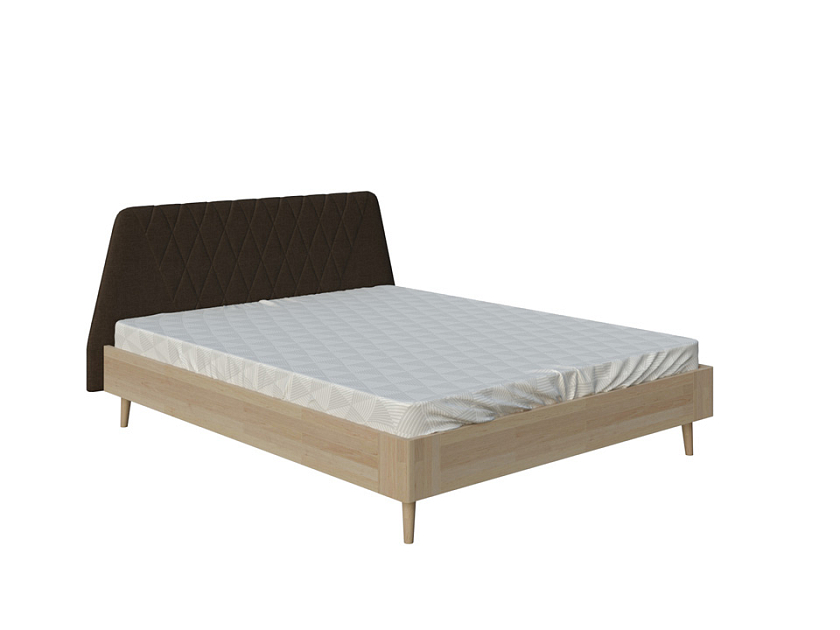 Кровать Lagom Hill Wood - Оригинальная кровать без встроенного основания из массива сосны с мягкими элементами.