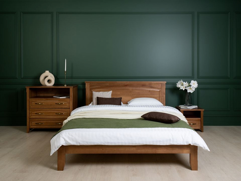 Кровать Marselle-тахта 120x200 Массив (сосна) Антик - Деревянная кровать со встроенным основанием