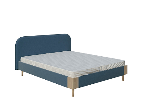 Кровать 90х190 Lagom Plane Soft - Оригинальная кровать в обивке из мебельной ткани.